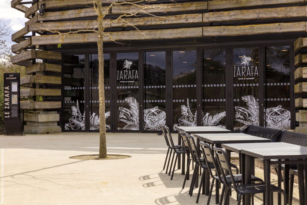 Terrasse du restaurant Zarafa au Parc Zoologique de Paris